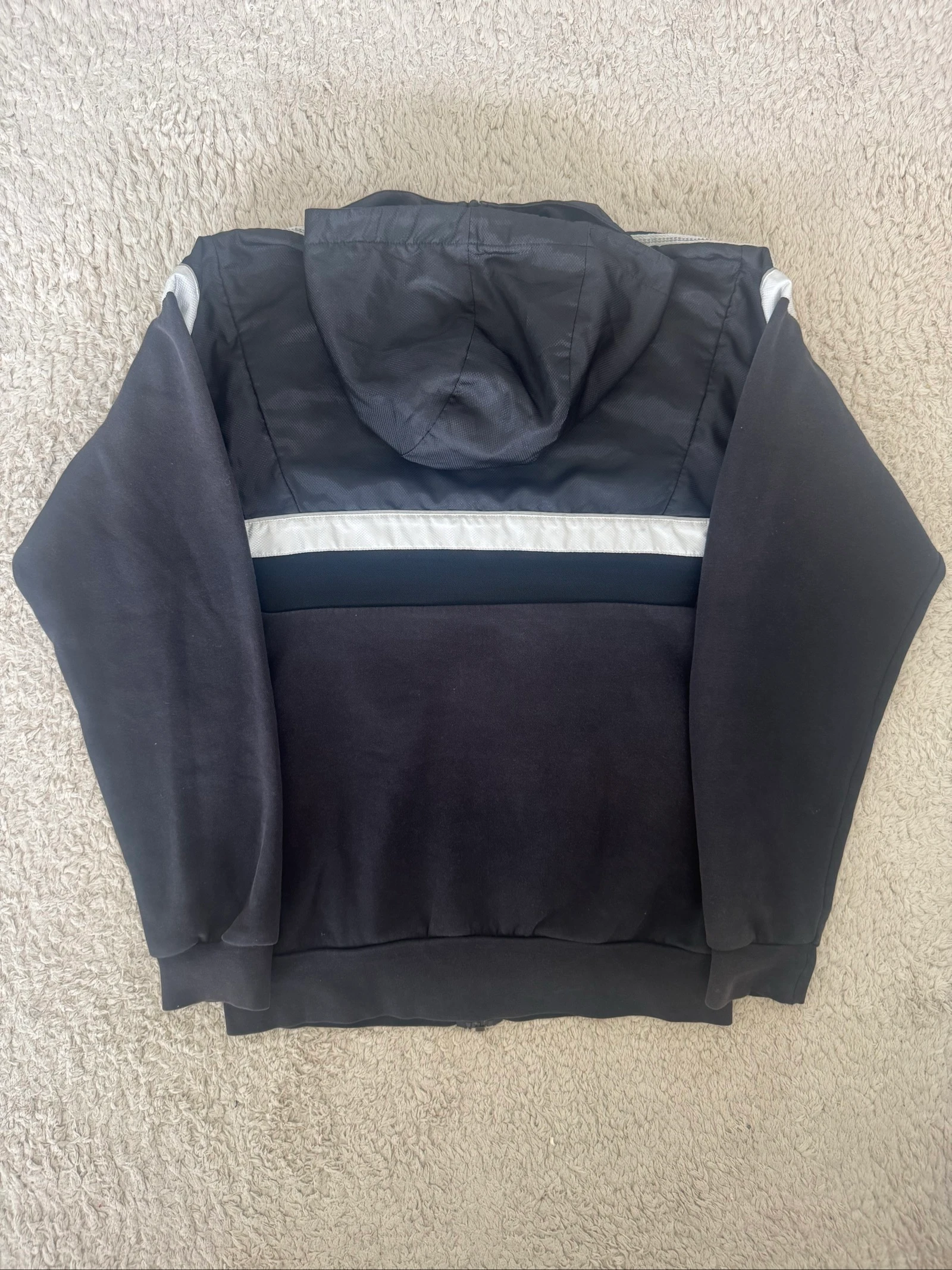 Adidas Originals Hooded Track Jacket Black White Full Zip Trefoil Retro Y2K Size S – photo 7